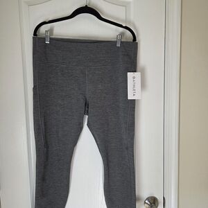 Athleta Womens Ultimate Stash Pocket 7/8 Charcoal Tights